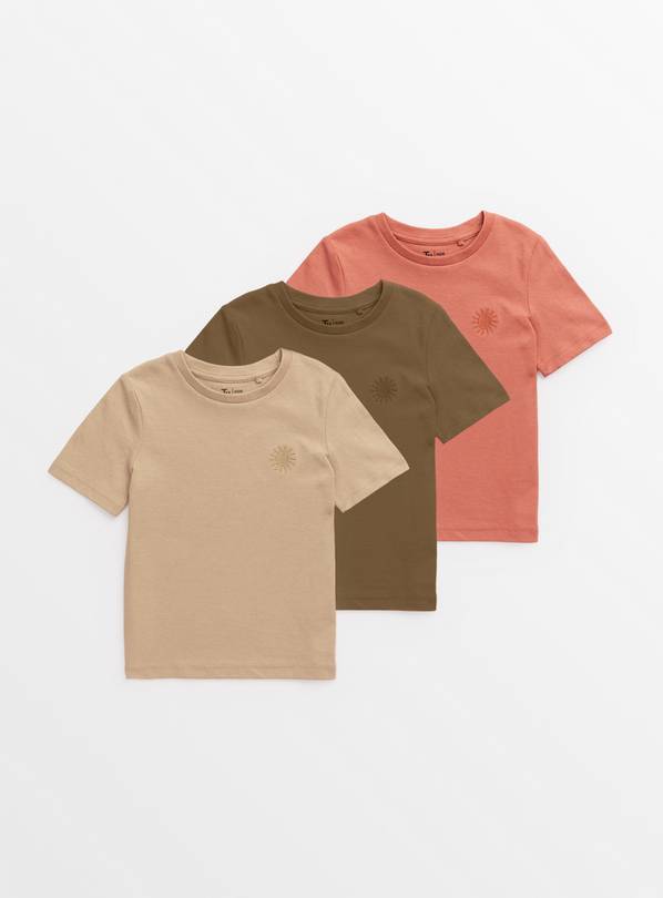 Neutral Sun Icon T-Shirts 3 Pack 1-2 years